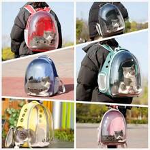 Large Capacity Cat Backpack, Transparent Breathable Pet Carrier, Portable Shoulder Cat Bag, PC Material, Zipper Closure, Cat Backpack/Cat Bag - Multicolor - View 3