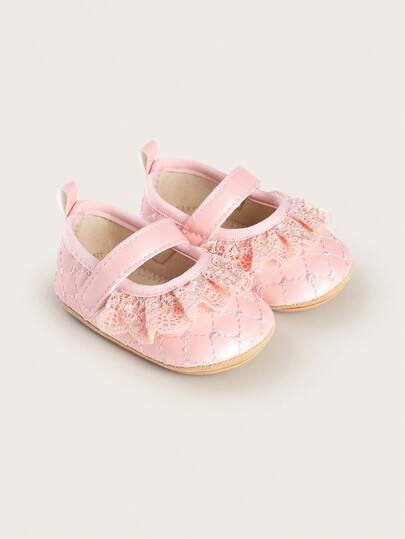Infant And Toddler Shoes 3-8-12 Months Old, Soft Rubber Sole, Anti-Collision And Anti Slip, Toddler Shoes, Princess Shoes For Girl