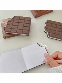 1pc Chocolate Bar Shaped Notebook - Scented, Matte Finish, Square Grid Pages, Student Creative Mini Notepad, Portable Notebook - Multicolor - View 8