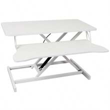 [Free Shipping] Adjustable Height Standing Laptop Desk,Adjustable Sit To Stand Up Workstation With Keyboard Tray,White-XY841215 - Multicolor - View 1
