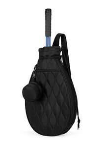 Women's Tennis Backpack Racket Bag, Lightweight Quilted Drawstring Sports Bag With Racket Holder, Portable Outdoor Tennis Equipment Storage, Casual Fashion Sports Backpack Suitable For Training And Travel - Multicolor - View 13