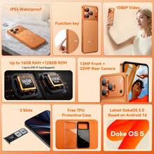Blackview WAVE 7C 解鎖智慧型手機，Android 16，5000mAh 電池，13MP+32MP 側邊快捷鍵，八核心 (4+8 擴展) GB+64GB/128GB/1TB SD 儲存，6.56" HD+ 螢幕，雙 SIM 4G，不含充電器 - 黑色 - 查看 3