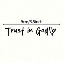 Bible Verse Christian Mirror Sticker - Trust In God, Faith, Hope, Love, Self-Adhesive Shiny Look, Teacher Gift, "Trust In God" Pattern With Heart - A - View 12