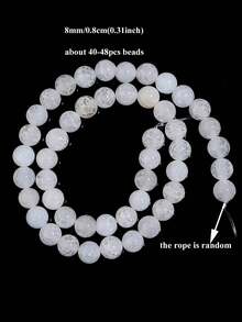 6mm 8mm 10mm 天然月光石白色圓形光滑散珠 DIY珠飾製作項鍊手鍊配件 - 彩色 - 查看 16