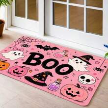 1pc Pink Cute Ghost Doormat, Halloween, Door Mat, Small Rug, Welcome Mat, Carpet, Floor Mat, Outdoor Door Mat, Kitchen Rug, Home Decor, Front Door Mat, Area Rug - Multicolor - View 3