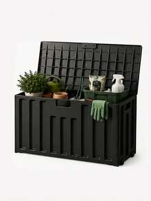 Caja, armario y estante de almacenamiento para exteriores - Negro - Ver 1