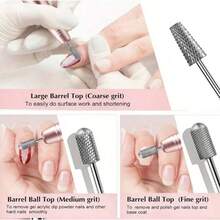 DeDryDS 1pc Electric Nail Drill Bit, Nail File, Manicure & Pedicure Drill Accessory, Acrylic Nail Tool, Smooth Head - Multicolor - View 4
