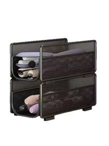 Detachable Stackable Hanging Storage Basket Metal Mesh Hair Curling Iron Beauty Tool Organizer No-Drill Wall-Mounted Cabinet Side Storage Basket Multi-Function Straightener Cosmetic Organizer Bathroom Vanity Space-Saving Storage Accessory - View 8