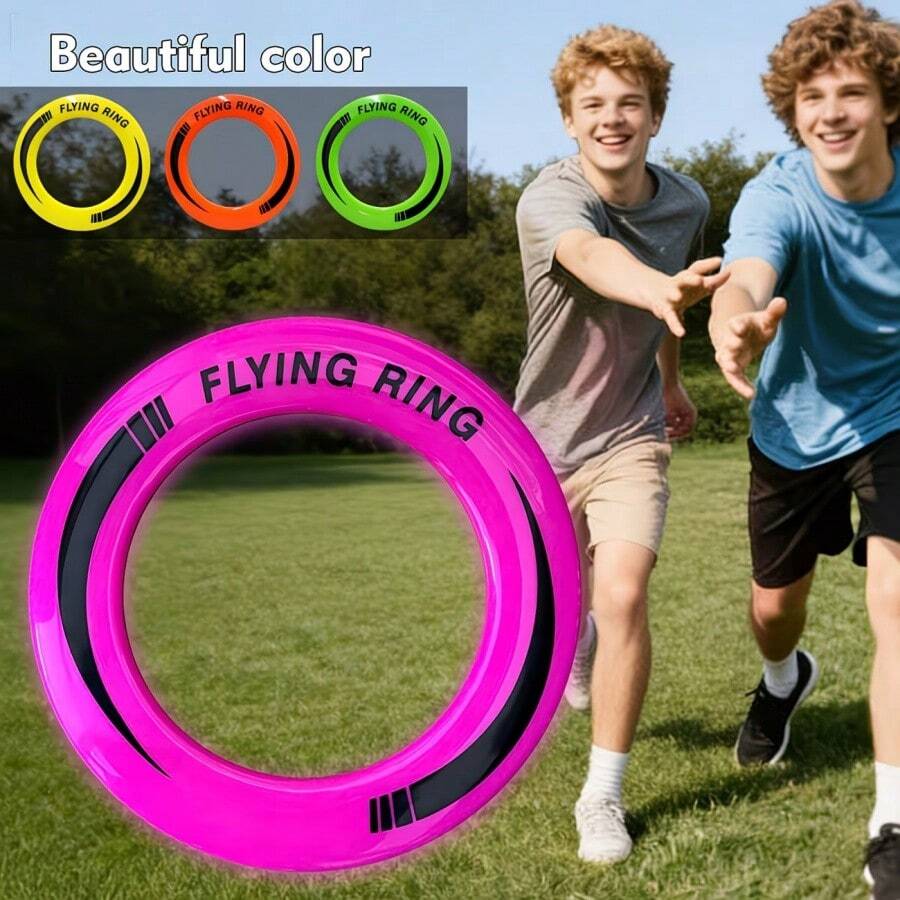 1pc Hollow Flying Ring Outdoor Sports Equipment, Round , Outdoor Sports/Fitness/Competition/Family Games, Suitable For Christmas, Halloween, Easter, Birthday, New Year, Father's Day, Thanksgiving, Holiday Gifts - Multicolor - View 1