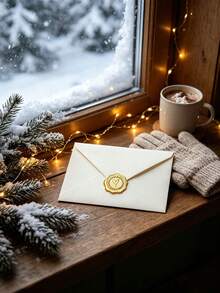 24 Cream A7 Envelopes With Stickers, 5x7 Invitation Envelopes, Ivory Glitter Envelopes, Small Self-Adhesive Envelopes, Suitable For Greeting Cards, Wedding Invitations, Birthday Graduation Love Letters, Holiday Cards, Halloween Christmas Party Invitations - D - View 7