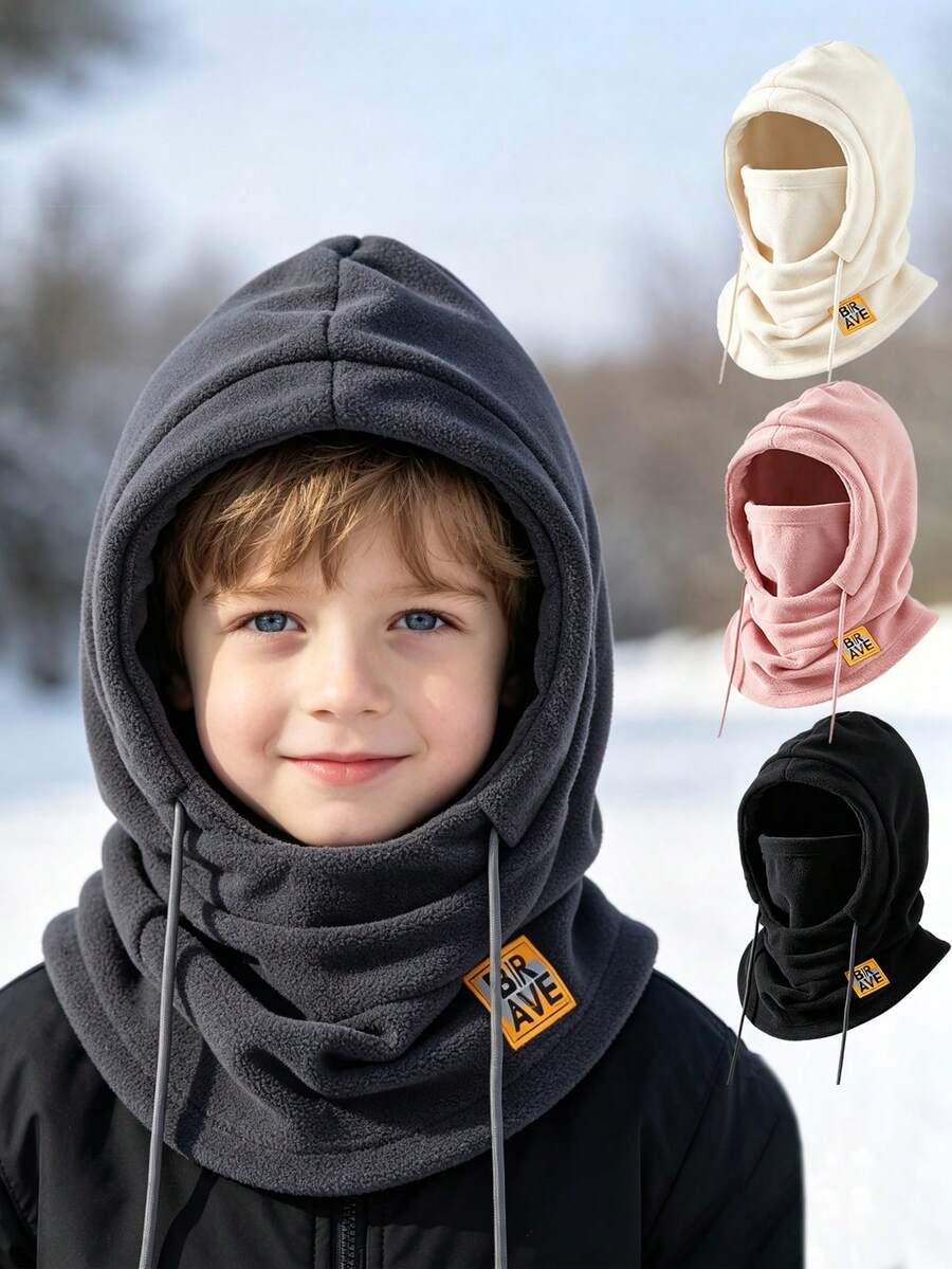 Winter Balaclava Mask Hat For Boy, Girl And Kids, Ear Warmer Neck Gaiter Cycling Face Cover - Multicolor - View 1