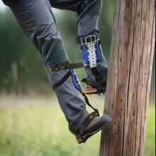 Blue Tree Climbing Spike Set Adjustable Pole Climbing Gear Kit W/Safety Belt Portable - Default - View 1