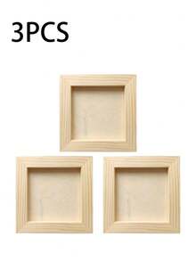 5/3/1pc DIY Wooden Photo Frame Handmade Kit | Creative Clay Painting Decorative Photo Frame, Minimalist Wooden Style, Suitable For Home Decor, Handmade Gifts, Craft Projects And Photo Display, Customizable - A - View 7