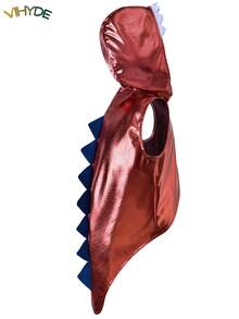 Vihyde Young Boy Halloween Dinosaur Tail Hooded Cape Costume - Red - View 4