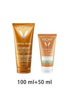 Vichy [حزمة] مرطب التسمير الذاتي كابيتال سوليه SPF50 100 مل + كريم مخملي SPF50 50 مل - شفاف - مشاهدة 2