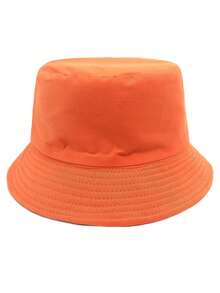 1pc Solid Color Summer Minimalist Versatile Men's Bucket Hat, Men's Outdoor Casual Sun Protection Fishing Hat - Solid Color - View 14