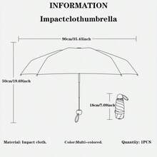 Printed Capsule Black Vinyl UV Protection Compact Portable Outdoor Travel Sun & Rain Umbrella - Printed Capsules - View 9