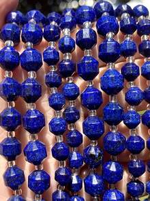  1 Strand 6/8/10mm Natural Lapis Lazuli Round Rondelle Cylinder Faceted Loose Spacer Stone Bead For Jewelry Making DIY Bracelets Accessories - Multicolor - View 4