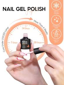 Peacecolor 30PCS Gel Nail Polish Set 26 Pastel Colors With 4 Base Top Coats Glossy Matte Shimmer Soak Off For Spring Summer Vacation Gift For Women - 多色02 - 查看 3