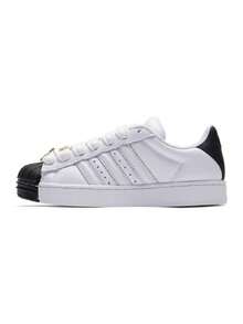 Adidas Women's SUPERSTAR ST W Lightweight Comfortable Minimalist Casual Skate Shoes IH6679 - White/Black/Gold - View 1