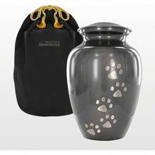 Urna Funeraria Trupoint Memorials para Mascotas Pequeñas, para Cenizas de Perros y Gatos, con Huella de Pata, Urnas de Cremación Negras para Mascotas de hasta 17 libras - Blanco - Ver 11