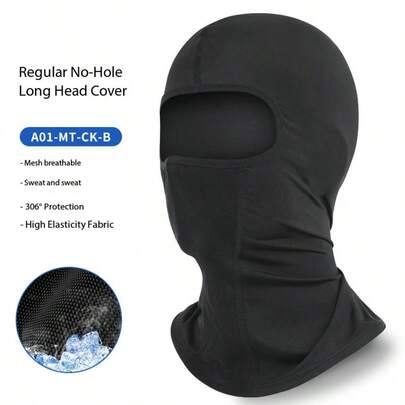 Pasamontañas de malla transpirable, máscara facial de alta elasticidad con protección 360, resistente al sudor, cobertura completa de la cabeza para ciclismo y motocicleta al aire libre