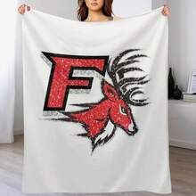 Fairfield Logo Throw Blanket Sleeping Bag Thermals For Travel Sofa Blankets Sofas Of Decoration Blankets - Black - View 6