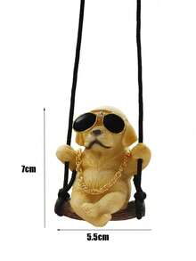 Cute Swinging Labrador Retriever Pet Dog Car Rearview Mirror Hanging Ornament, Car Interior Accessory - Pendant - View 3