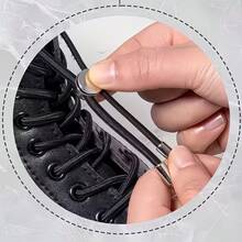 5/10 Sets Spring No-Tie Shoelace Cord Locks, Button-Style Drawstring Buckles, Suitable For Shoelaces, Hoodies, Jackets, Pants, Adjustable Metal Clips, DIY Hoodie Adjustment Buckles, Rust-Proof Shoelace Clips, Adjustable Buckles - Multicolor - View 3