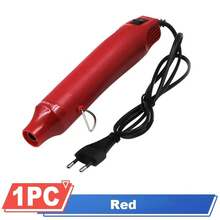 Pistola de aire caliente de 220V con temperatura ajustable Soplador de aire caliente eléctrico Pistola de aire caliente para película de coche Herramienta de termocontracción para soldadura de grado industrial Pistola de aire caliente con tubo telescópico Reparación del soplador de película termorretráctil Pequeño - Rosa Roja - Ver 2