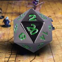 7pcs Metal Solid Dice Set, Handmade Polyhedral D4 D6 D8 D10 D20 Solid Game Dice Set, Suitable For Role-Playing Games 7-Piece Set - Multicolor - View 3