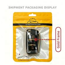 1pc Car Key Case-Exquisite Print,Suitable For Audi A3 8P, A6 C6, Q3 8U, A1 8X, Q7 4L, TT 8J, R8 42.Advanced Soft-Touch, Does Not Block Signal, Unisex. - Audi 3 Button Model CA - View 14