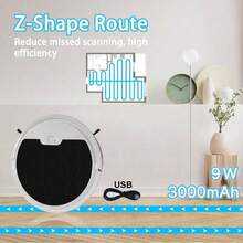 App-Controlled Robotic Vacuum Cleaner, Automatic Path Planning, Powerful Suction, Multi-Surface Cleaning For Hardwood Floors & Carpets, Efficient Dust Removal, Smart Cleaning For Home Environment - Pearl White - View 8