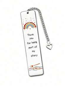 1pc Colorful Stainless Steel Engraved Bookmark, Ideal Graduation Season & Teacher's Day Gift For Teachers, Mentors And Classmates - Multicolor - View 12