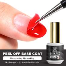 LIMEGIRL 15ml Peel-Off Base Gel, Gel Dasar UV/LED Mudah Dilepas, Tidak Perlu Direndam, Cocok Untuk Kuku Gel Dan Nail Art - G145 - View 2