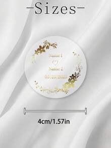 Stiker Bulat Bunga Kustom, Label yang Dipersonalisasi, Stiker Bulat, Segel Suvenir Pernikahan Elegan, Stiker yang Dipersonalisasi, Stiker Kustom, Stiker Kemasan Hadiah yang Disesuaikan, Dekorasi Ulang Tahun, Pesta Pernikahan, dan Natal dengan Nama dan Tanggal yang Dapat Disesuaikan - Gaya A - View 2