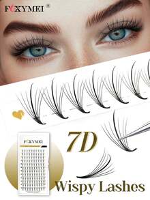 FOXYMEI 12 Rows Lightweight Pre-Made Eyelash Fans C/D Curl 7D Pointed Lash Extensions 8-15mm Anime Style Imported Material Pre-Made Voluminous Lashes Suitable For Beginners Salon-Grade High-Quality Lash Clusters - View 2