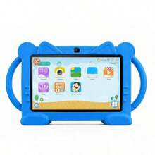 4GB RAM + 64GB ROM / 7-Inch Tablet / Quad-Core 1.3GHz / Android 13 MTK8321 / 1280x800 HD IPS Display / 2MP+5MP Camera / 4000mAh Battery / WiFi, Parental Control, Education, Games / ABS Plastic + Silicone, Educational Tablet - Blue - View 4