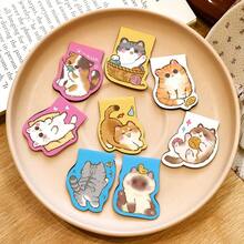 Cute Cat Magnetic Bookmark Set, Double-Sided Cartoon Page Markers, Japanese Style Adorable Reading Accessories, Student Study Supplies And Book Lover Gifts - C - View 2