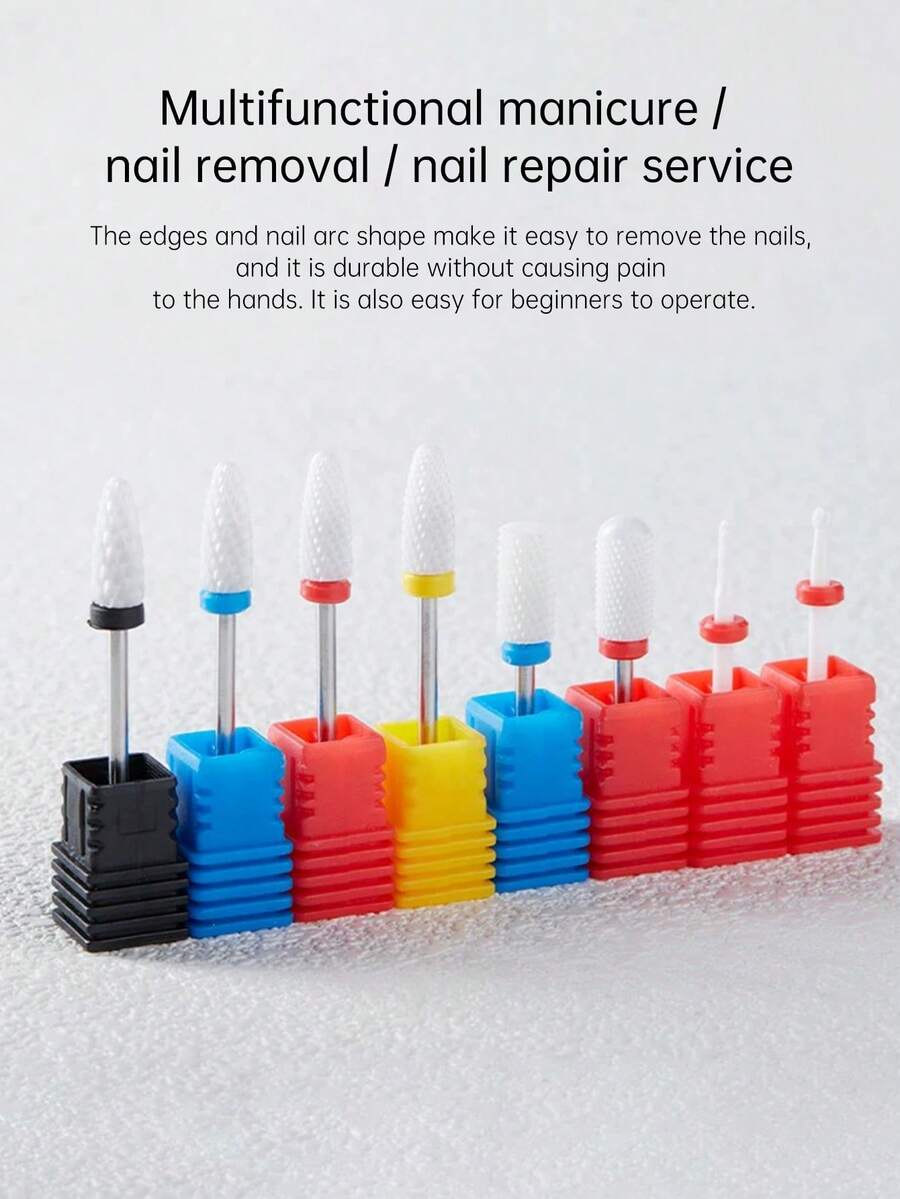 BAOSHIMAN Nail Salon Nail Drill Bits, Electric Nail Machine Cuticle Removal Replacement Drill Bits, Professional Nail Removal Supplies