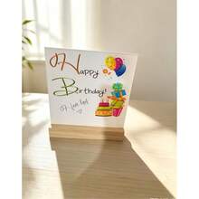 2D Flat Acrylic "Happy Birthday" Festive Decor, With Contrasting Color Artistic Lettering And Colorful Birthday Illustrations To Convey Joyful Blessings, Lively And Vibrant Style Suitable For Parties And Home Scenes, For Friends, Family And Colleagues, As A Birthday Gift To Convey Happiness And Good Wishes, Please Remove Protective Film Before Use - A - View 4