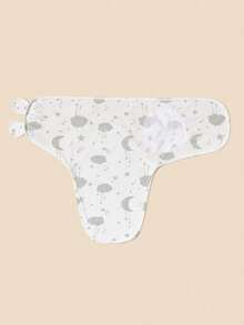 1 Set Baby Sleep Sack Anti-Startle Swaddle Blanket, Printed Star & Moon Pattern, Swaddle Blanket + Hat, Soft & Comfortable Skin-Friendly, Suitable For Indoor & Outdoor, Various Holiday Gifts - Multicolor - View 4