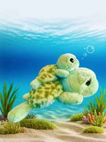 Peluche tortuga marina verde 23cm suave esponjoso, decoración sofá dormitorio regalo navidad cumpleaños - Multicolor - Ver 8