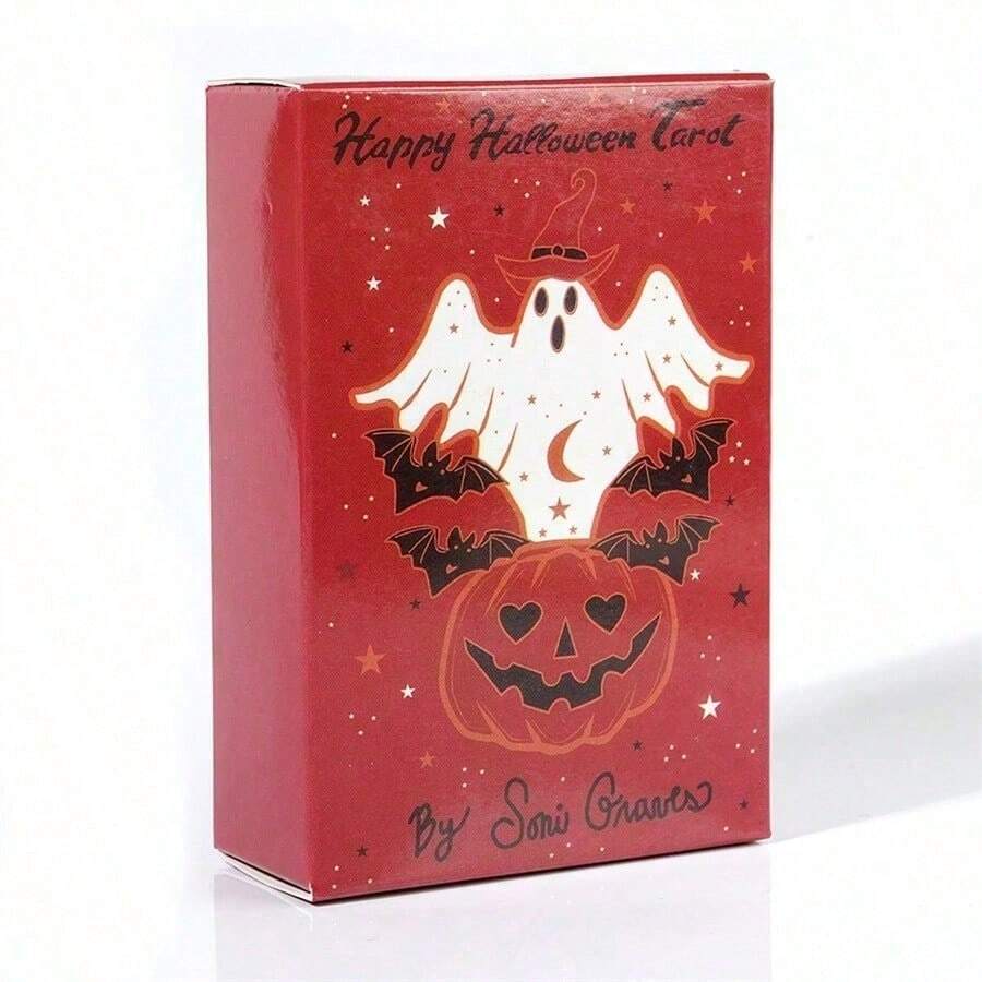 1pc Mysterious Tarot Cards Fortune Telling Game Cards Party Gathering Game Happy Halloween Tarot - Rose Red - View 1
