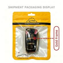 1pc Car Key Case-Edgy Print,Suitable For Audi A3 8P, A6 C6, Q3 8U, A1 8X, Q7 4L, TT 8J, R8 42.Advanced Soft-Touch, Does Not Block Signal, Unisex. - Audi 3 Button Model CA - View 18