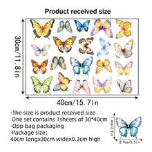 Colorful Watercolor Butterfly Wall Decals, Removable Self-Adhesive Butterfly Stickers For Bedroom, Living Room, Windows, Home Decor - Multicolor - View 4