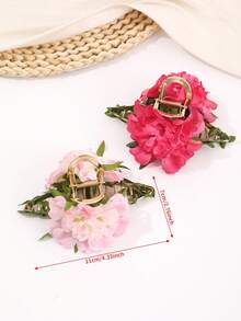 1pc Fashion Bohemian Vine Artificial Flower Hair Claw Clip, Women's Hair Accessory For Daily Wear, Gift For Friends - Multicolor - View 5