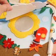 Baby Stoffbuch, geeignet für Kinder - langanhaltend Filz Quiet Book, interaktives illustriertes Stoffbuch, mit Kaninchen und anderen vielfältigen Tiermustern, ideales Lernspielzeug für Babys, fördert motorische Fähigkeiten, taktile und visuelle Entwicklung, kultiviert praktische Fähigkeiten und Kognition, farbenfrohes Design, lustige Illustrationen, perfektes Geburtstags- und Weihnachtsgeschenk für Babys - Verschiedenfarbig - Übersicht 6