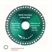 Cakram Pemotong Komposit Multifungsi 100mm untuk Baja Warna, Ubin, Logam, Keramik, Batu Lempeng, Marmer, Pipa PVC, Mata Pisau Gerinda Sudut, dan Gergaji. - 100 mm/3,94 inci - View 2