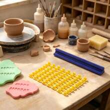 Juego de sellos de letras de arcilla polimérica, sello de arcilla de cerámica personalizado, estampado en relieve DIY, actividades familiares - Multicolor - View 22